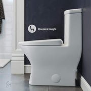 Sublime II 1-Piece 1.1/1.6 GPF Dual Flush Compact 24 in. Round Toilet in Glossy White Seat Included