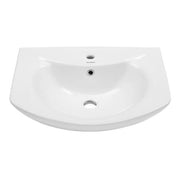 Modern White Ceramic Rectangular Chateau Pedestal Bathroom Vessel Sink with Round Single Faucet Hole