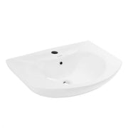 Modern White Ceramic Rectangular Chateau Pedestal Bathroom Vessel Sink with Round Single Faucet Hole