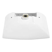 Sublime Pedestal Bathroom Ceramic Vessel Sink Round Single Faucet Hole in White