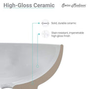 Claire Ceramic Wall Hung Sink in White