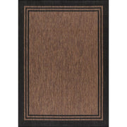 9 X 12 Gold Black Aloha Washable Bordered Indoor Outdoor Area Rug