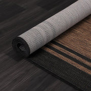 9 X 12 Gold Black Aloha Washable Bordered Indoor Outdoor Area Rug