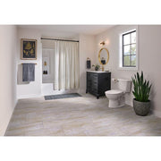 Golden Travertine 3 mil x 24 in. W x 12 in.L Peel and Stick Water Resistant Vinyl Tile Flooring (30 sq. ft.)