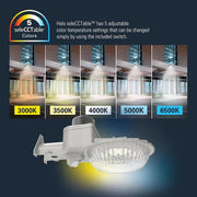 250-Watt Equivalent Integrated LED, Gray Area Light Motion Sensing, 9000 Lumens