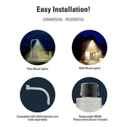 250-Watt Equivalent Integrated LED, Gray Area Light Motion Sensing, 9000 Lumens