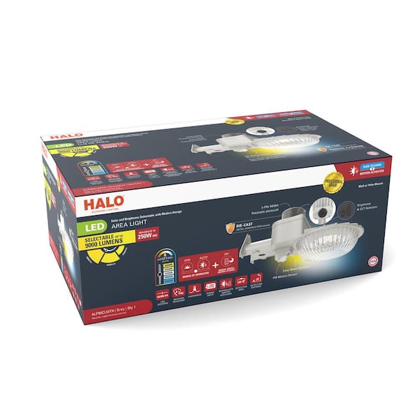 250-Watt Equivalent Integrated LED, Gray Area Light Motion Sensing, 9000 Lumens - Thumbnail 2