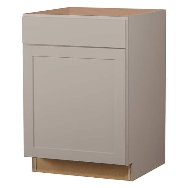 Westfield Dusk Gray Shaker Stock Assembled Base Kitchen Cabinet (24 in. W x 23.75 in. D x 35 in. H)