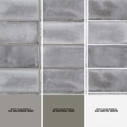 Gris Rustico 3 in. x 6 in. Glossy Textured Ceramic Wall Tile (5.38 sq. ft. /Case)