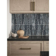 Abalone Gray 3 in. x 12 in. Glossy Glass Wall Tile (1 sq. ft./Pack)