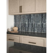 Abalone Gray 3 in. x 12 in. Glossy Glass Wall Tile (1 sq. ft./Pack)