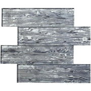 Abalone Gray 3 in. x 12 in. Glossy Glass Wall Tile (1 sq. ft./Pack)