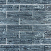 Abalone Gray 3 in. x 12 in. Glossy Glass Wall Tile (1 sq. ft./Pack)