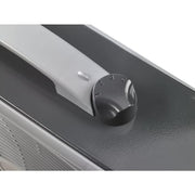 20 in. 3 Speeds Box Fan in Gray with Weather-Shield Design for Window Use, Energy Efficent, Carry Handle, Steel Body