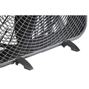 20 in. 3 Speeds Box Fan in Gray with Weather-Shield Design for Window Use, Energy Efficent, Carry Handle, Steel Body