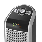 1500W 29 in. Gray Electric Pedestal Ceramic Oscillating Space Heater with Digital Display and Remote Control