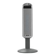 1500W 29 in. Gray Electric Pedestal Ceramic Oscillating Space Heater with Digital Display and Remote Control