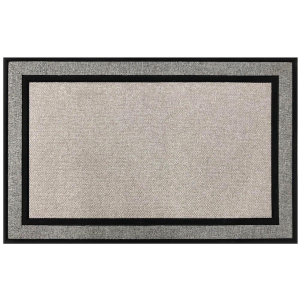 StyleWell Gray Polyethylene Door Mat