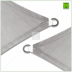 17 ft. x 12 ft. x 12 ft. 190 GSM Grey Right Triangle Sun Shade Sail Screen Canopy, Outdoor Patio and Pergola Cover