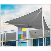 17 ft. x 12 ft. x 12 ft. 190 GSM Grey Right Triangle Sun Shade Sail Screen Canopy, Outdoor Patio and Pergola Cover