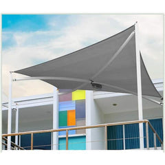 17 ft. x 12 ft. x 12 ft. 190 GSM Grey Right Triangle Sun Shade Sail Screen Canopy, Outdoor Patio and Pergola Cover