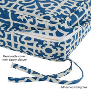 24 in. x 24 in. 2-Piece Outdoor Deep Seat Lounge Chair Cushion in Indigo