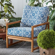 24 in. x 24 in. 2-Piece Outdoor Deep Seat Lounge Chair Cushion in Indigo