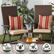 18 in. x 18 in. Stone Square Outdoor Seat Cushion (2-Pack)