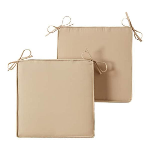 18 in. x 18 in. Stone Square Outdoor Seat Cushion (2-Pack)