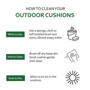 18 in. x 18 in. Stone Square Outdoor Seat Cushion (2-Pack)