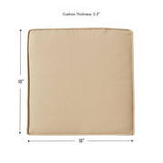 18 in. x 18 in. Stone Square Outdoor Seat Cushion (2-Pack)