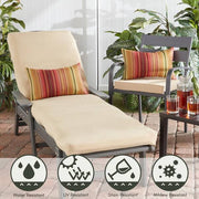 Kinnabari Stripe Lumbar Outdoor Throw Pillow (2-Pack)