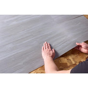 Greige Petrified Wood 3 mil x 24 in. W x 12 in. L Peel and Stick Water Resistant Vinyl Tile Flooring 30 Sq. Ft.