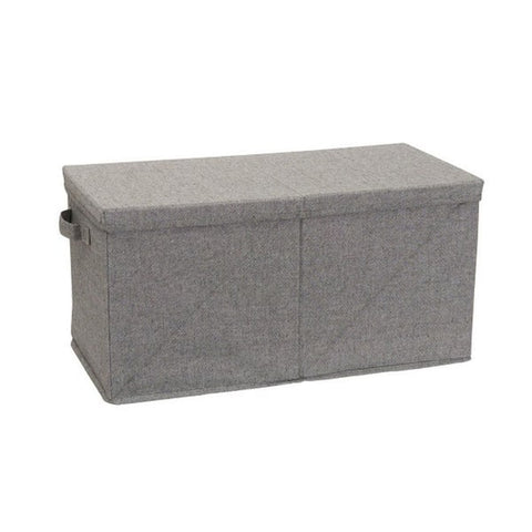 HOUSEHOLD ESSENTIALS Grey Fabric Storage Bin