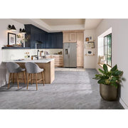 Grey Marble 3 MIL x 24 in. W x 12 in. L Peel and Stick Water Resistant Vinyl Tile Flooring 30 sq. ft.