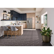 Grey Wood Parquet 3 MIL x 12 in W x 12 in L Peel and Stick Water Resistant Vinyl Tile Flooring 30 sq ft