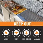 3 ft. L x 5.5 in. W Stainless Steel Micro-Mesh Gutter Guard (39 ft. Kit - Nominal)