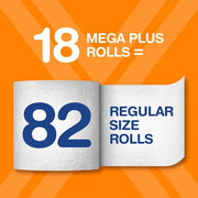 Ultra-Soft Toilet Paper Rolls (18 Mega Plus Rolls)