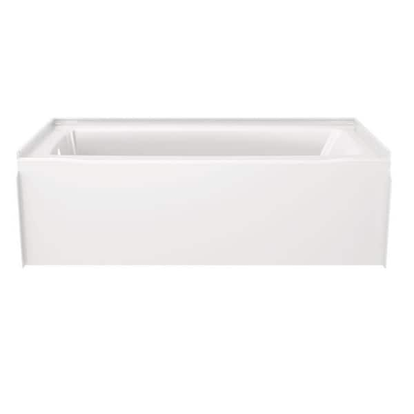 Classic 500 60 in. x 30 in. Alcove Deep Soaking Bathtub with Left Drain in High Gloss White