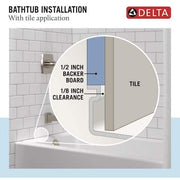 Classic 500 60 in. x 30 in. Alcove Deep Soaking Bathtub with Left Drain in High Gloss White