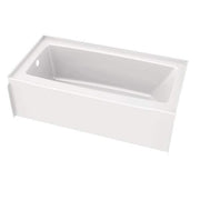 Classic 500 60 in. x 30 in. Alcove Deep Soaking Bathtub with Left Drain in High Gloss White