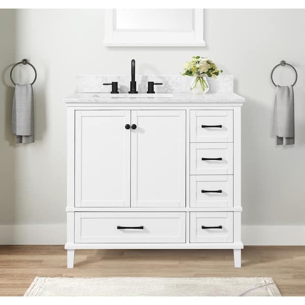 Home Decorators Collection White Marble Vanity