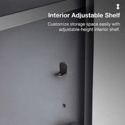 Sonoma 24 in. Single Sink Pebble Gray Bath Vanity with Carrara Marble Top (Assembled)
