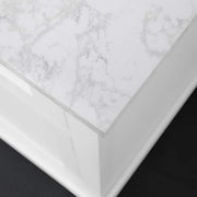 Doveton 30 in. Single Sink Freestanding White Bath Vanity with White Engineered Marble Top (Assembled)