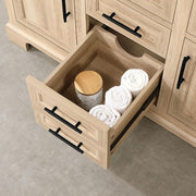 Doveton 48 in. Single Sink Freestanding Weathered Tan Bath Vanity with White Engineered Marble Top (Assembled)