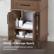 Sonoma 24 in. Single Sink Almond Latte Bath Vanity with Carrara Marble Top (Assembled)