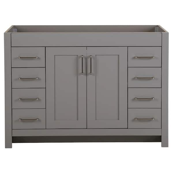 Westcourt 48 in. W x 22 in. D x 34 in. H Bath Vanity Cabinet without Top in Sterling Gray