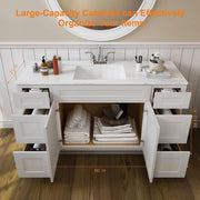 60-in W X 21-in D X 34.5-in H in Shaker Dove Plywood Ready to Assemble Floor Vanity Sink Drawer Base Kitchen Cabinet