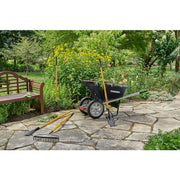 47 in. L Wood Handle Floral Carbon Steel Digging Shovel with Grip