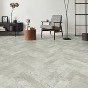 Herringbone Inverness Travertine 22 MIL x 4.7 in. W x 28 in. L Waterproof Vinyl Plank Flooring (22.3 sqft/case)
